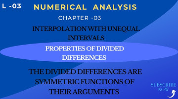(video-32)interpolation with unequal intervals/Properties of D. Differences in numerical analysis /