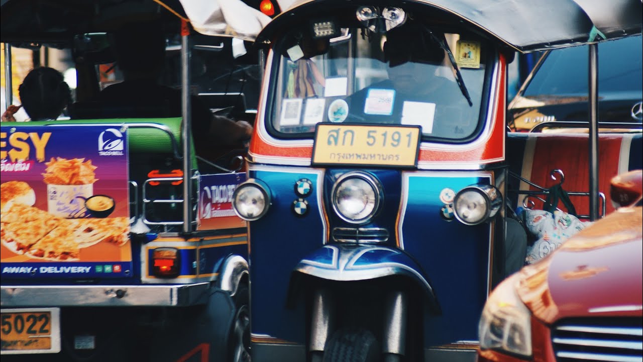 🛵Grab rides in Bangkok, street view. Thailand 2025 🇹🇭