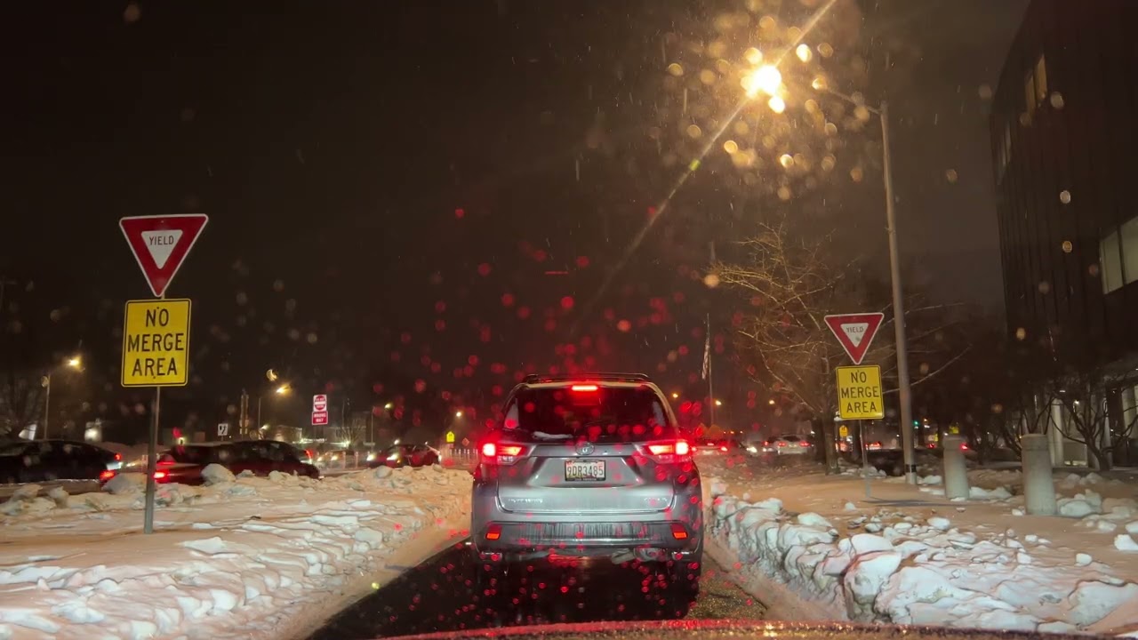 Peaceful Drive Until Snow Suddenly Falls ❄️ American Winter ASMR#asmr#driving#usa