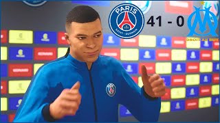 PSG vs Olympique de Marseille (41 - 0) - eFootball 2024