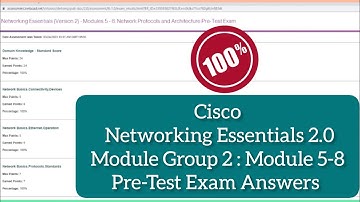 Cisco Networking Essentials 2.0 Group 2 Modules 5-8 Pretest Exam Answers || Networking Essentials