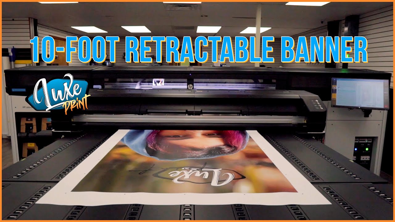 Luxe Print: Travel friendly 10 foot retractable banner!