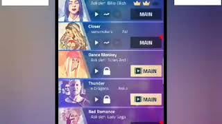 Billie eilish - bad guy | magic tiles finger cover | game offline | score 3k screenshot 5