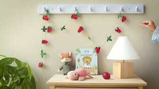Strawberry garland made of egg cartons  - DIY by Søstrene Grene