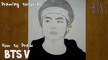 How to draw BTS V |Kim Taehyung sketch easy |BTS V drawing step by step |Kim Taehyung drawing |김태형