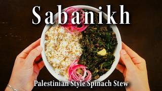 Palestinian Spinach Stew Sabanikh