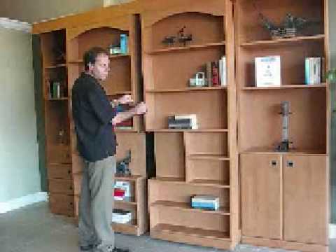 Jefferson Library Murphy Bed Movie - YouTube