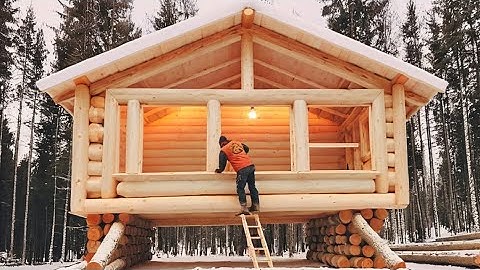 How a Man Used 500 Massive Logs to Build a Cabin | Start to Finish by @ThisIsMyAlaska