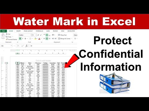 Watermark in Excel