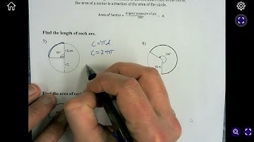 Geometry - Lessons 8.8 and 8.9 Circumference and Area of Circles