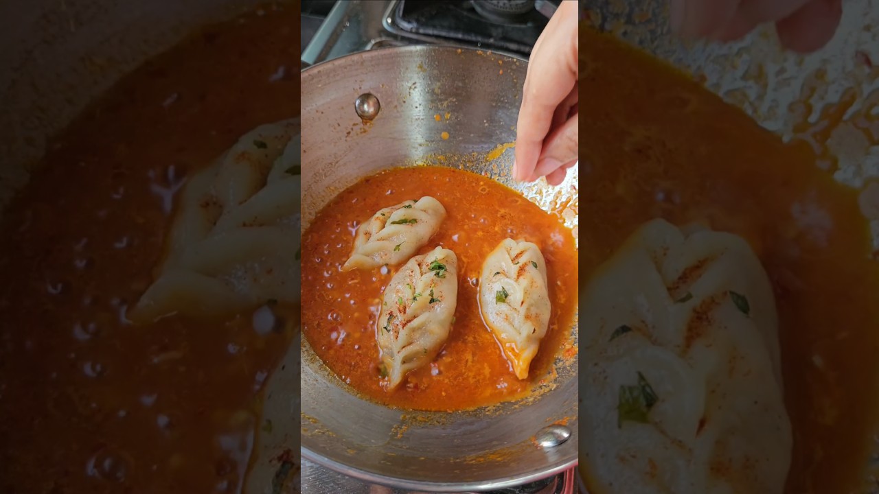 Tandoori Gravy Momos #viralvideo #momos #shortvideo #shorts #food #foodies #cookingvlog #tandoori