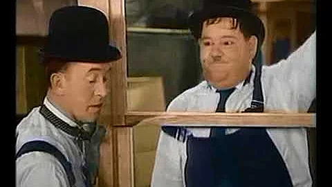 Laurel & Hardy   Busy Bodies in colour