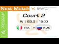 ITA V RUS COURT 2 - DAY 7 - W