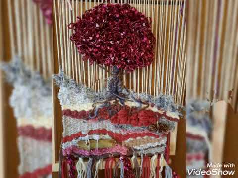 Wir weben einen Baum mit Landschaft /Bilderschau step by step