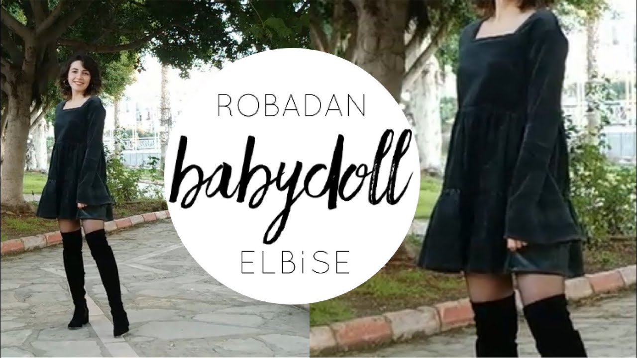 KADİFE BABYDOLL ELBİSE DİKİMİ | Damla Toral