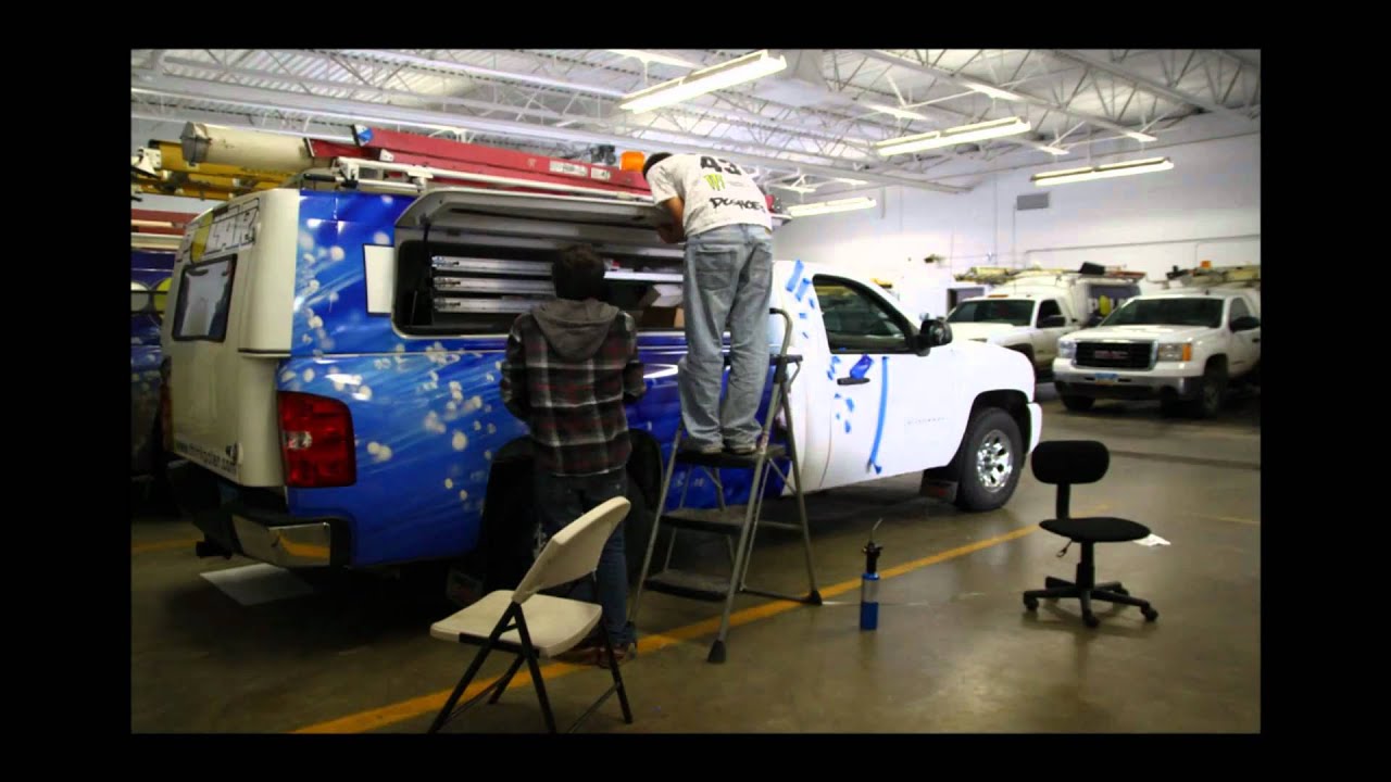 Vehicle Graphics Wrap Installation - "Polar Communications" Time Lapse