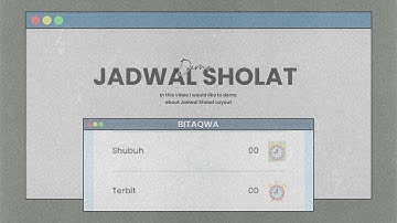 Demo Jadwal Sholat - Bittaqwa Apps Android Studio