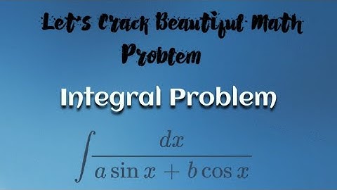|| INTEGRATION of 1/(asinx + bcosx) is 🤔 || let