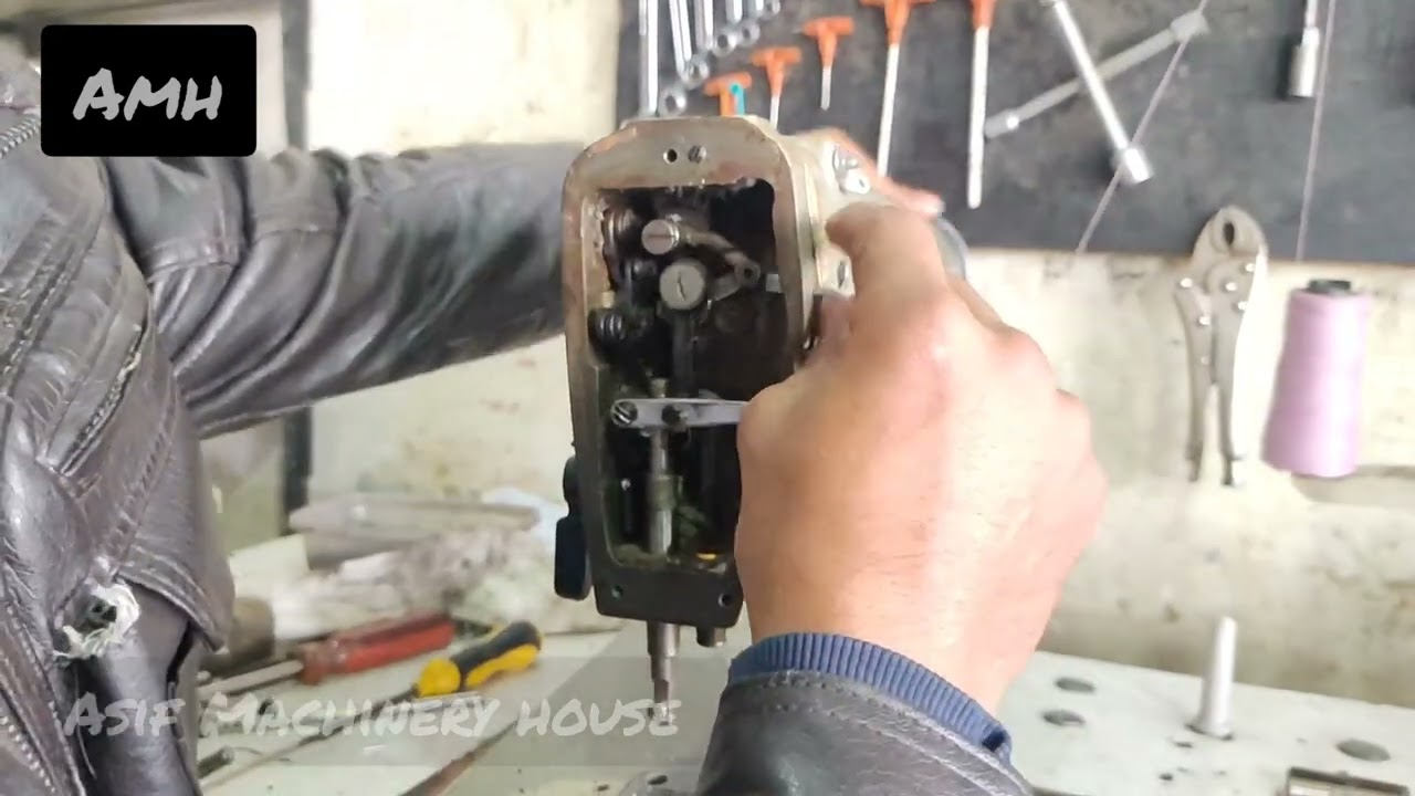 Juki 555 Sewing Machine Bearing Setting, Sound Setting, Thread Take up Fitting|Asif Machinery House