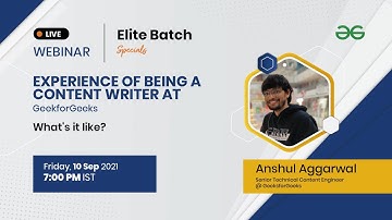 Being a content writer at GeekforGeeks | What