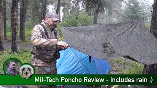 Mil-Tech Poncho Review - includes rain 🌧️☔️