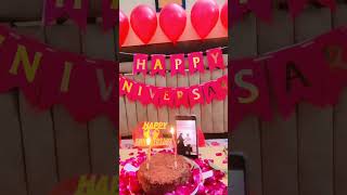 #happyanniversary #anniversary #celebration #cake #decoration #candles #love