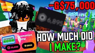 Famous I spent 75,000 giftbux on Promotion Blimps.. 😭💸 (HOW MUCH DID I MAKE?) Roblox Pls Donate Net Worth