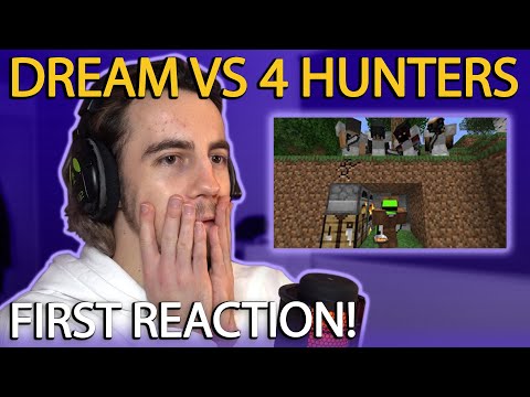 Tdot reacts to DREAM VS 4 HUNTERS! (Minecraft Speedrunner)
