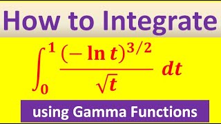 Evaluating Integrals using Gamma Functions