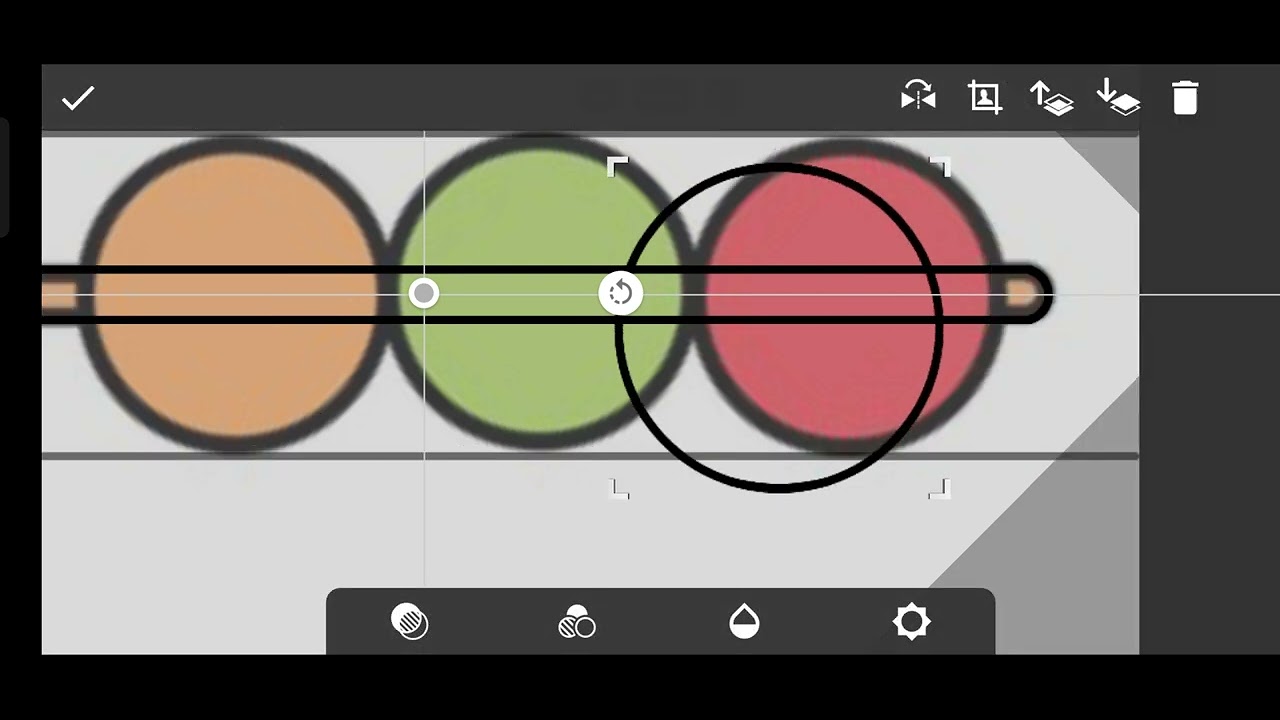 Draw and Color three colors of Dango