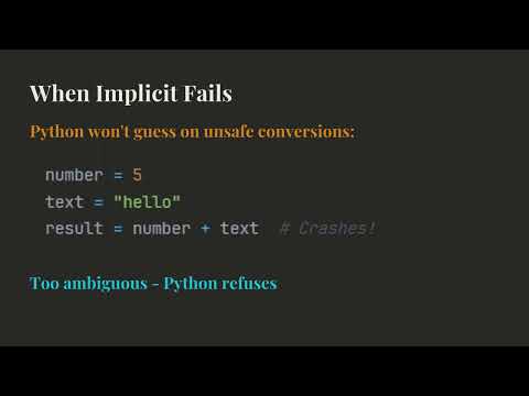 Implicit Conversions and Type Safety Errors in Python