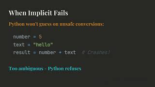 Implicit Conversions and Type Safety Errors in Python