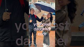 YOUNGEST DAUGHTER CORE🤣😭 #family #dad #daughter #funny #amsterdam #netherlands #shorts