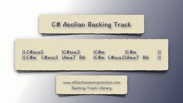 C# Aeolian Mode Backing Track