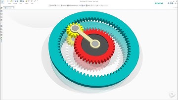 Design & Motion Simulation Epicyclic Gearing Mechanism 1 ( External & Internal Gear ) in Solid Edge