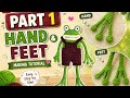 🐸 Crochet Frog Tutorial | Part 1 | Hand & Feet Making 🧶 💚 || beginner ||