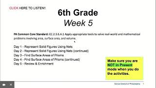 6th_Math_Week of 5/18 - Google Slides