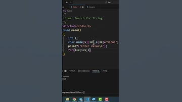 Linear Search with Strings( Mostaly Asked in TCS,Infosys,Deloitte,etc.) #placement #interview  #c