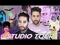 Studio / Makeup / Skincare TOUR! Showing You Our Everything 💜🖤 The Welsh Twins