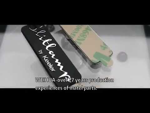 Electroformed nickel nameplate for use on eyeglass frames