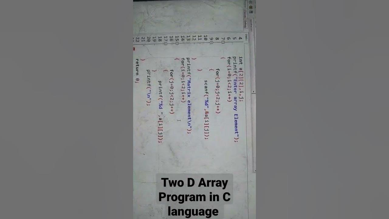 Two d array program in c language 2d array program in c preeti gyan