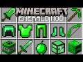 [NEW] Minecraft EMERALD ITEMS MOD / BUILD EMERALD ARMOR TO SURVIVE ! Minecraft !
