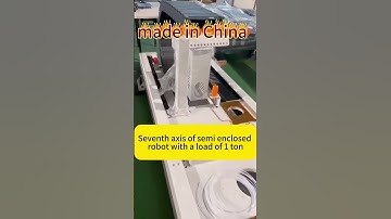 Semi enclosed robot with a seventh axis load of 1 ton and a large drag chain#boerrobot #groundrial