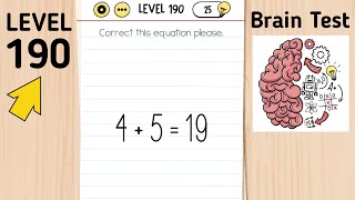 Brain Test Level 190 Correct This Equation Please.