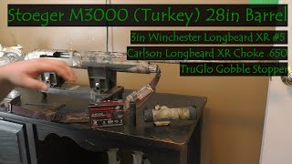 CHECK OUT THE PATTERN - Stoeger M3000-Winchester Longbeard XR #5- Carlson Turkey Choke