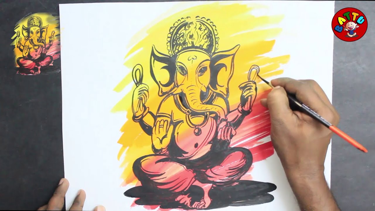 How to Draw Lord Ganesha Drawing very easy YouTube