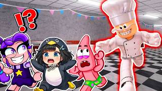 GUGU GAGA PENGUIN &amp; LILY LOVEBRAIDS Escaped Papa Pizza’s Pizzeria! | Spongebob Roblox