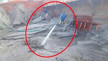 Unloading sand form ship barge unloading video unload sand from big barge ship 326(09 NOV 2025)