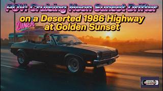 Neon Sunset Drifter - 1986  Nostalgic Synthwave