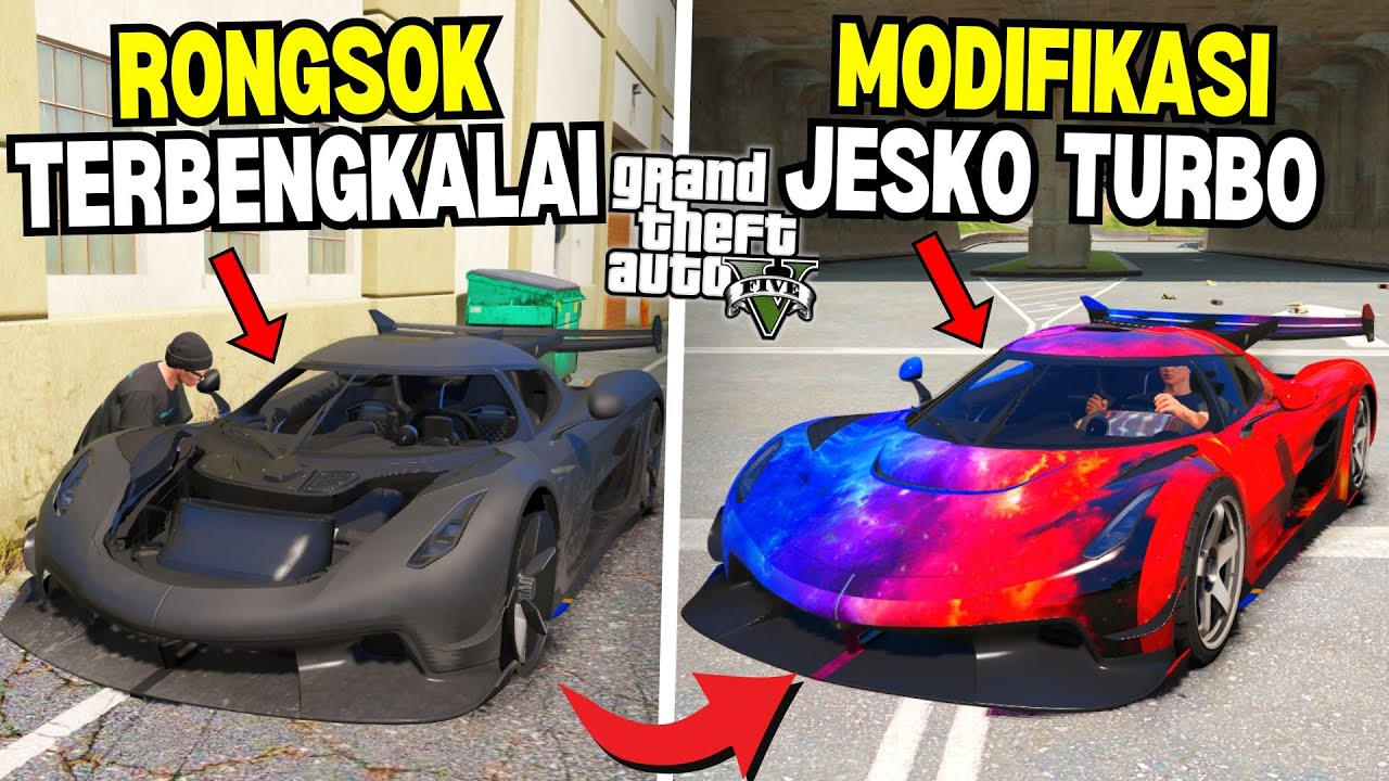 Aku Menemukan Mobil Hypercar Langka Jesko Rongsok Terbengkalai di Kota - GTA 5 MOD